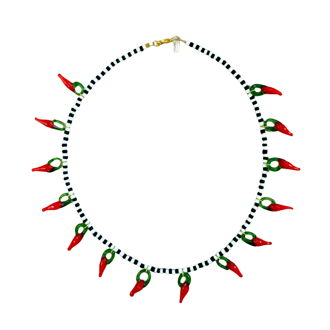 Picante Necklace - Black & White