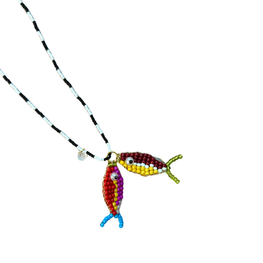 Nemo Necklace - Red & Brown