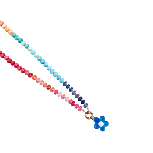 Flora Necklace - Blue
