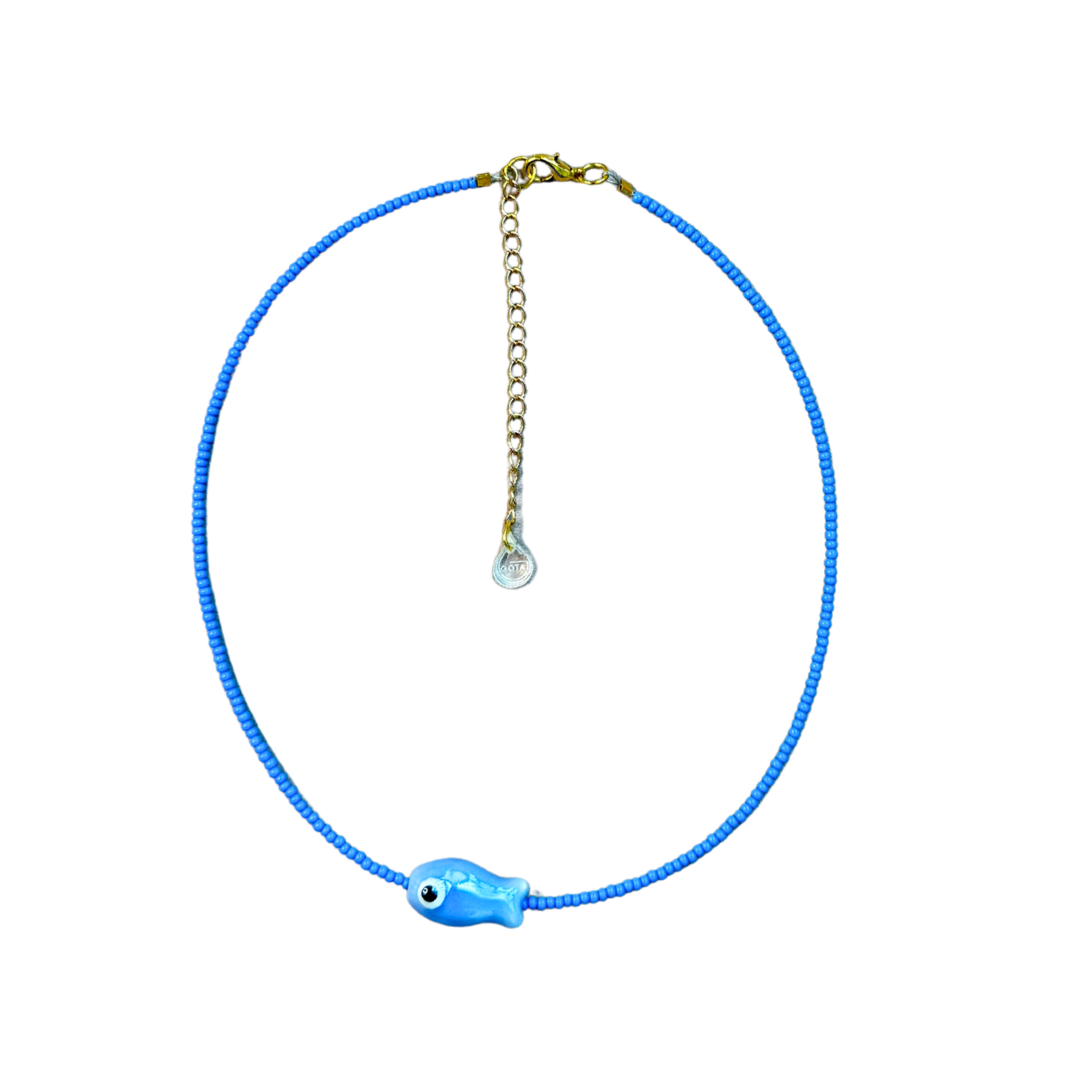 Pescadito Necklace - Light Blue