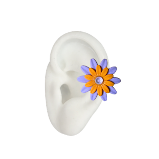 Medium Margarita Ear Cuff - Purple & Orange