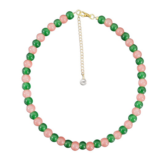 Jelly Necklace - Green & Pink