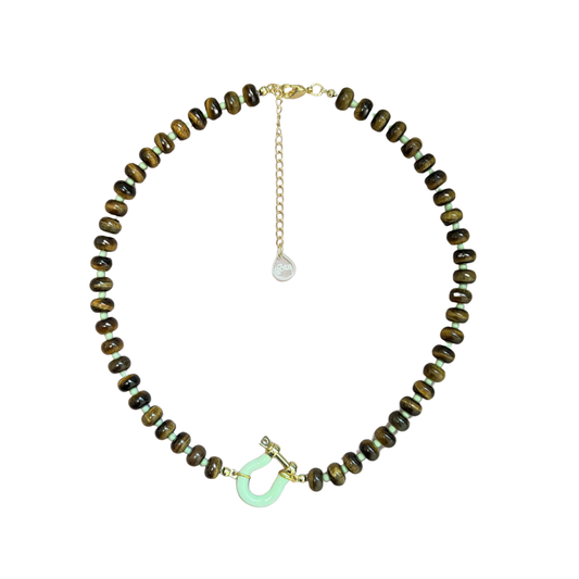 Herradura Necklace - Light Green