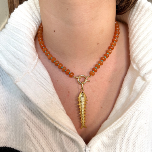 Fish Necklace - Orange