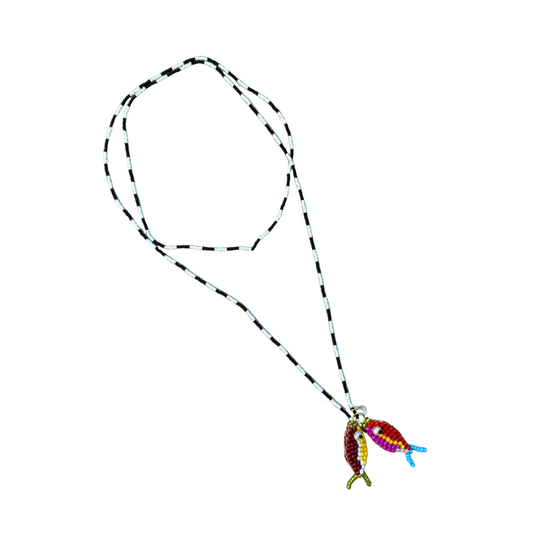 Nemo Necklace XL - Red & Brown