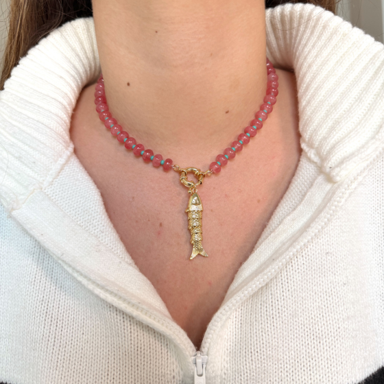 Fish Necklace - Fucsia