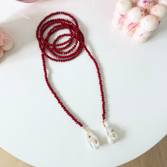 Marea Necklace - Red Crystal