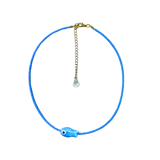 Pescadito Necklace - Light Blue