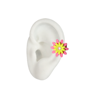 Small Margarita Ear Cuff - Fucsia & Green