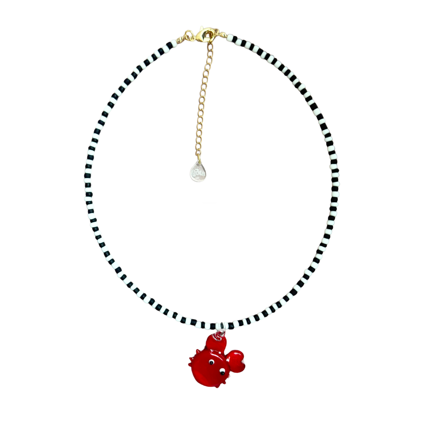 Glass Crab Necklace